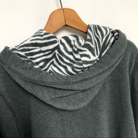 VS Pink Spell Out Full Zip Fleece Hoodie Sz M - Picture 7 of 8